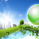 Picture of green planet as symbol of environmental concept