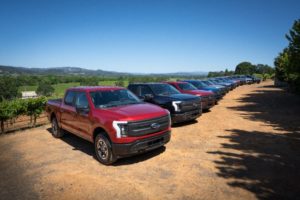 Fleet of Ford trucks
