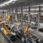 Robots on assembly line