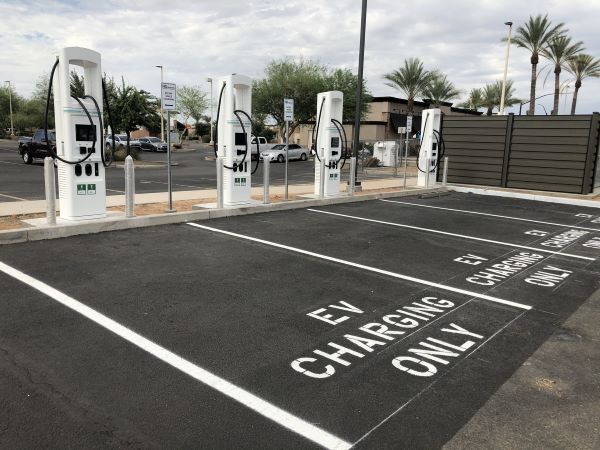 Ev charging station at Walmart parking lot