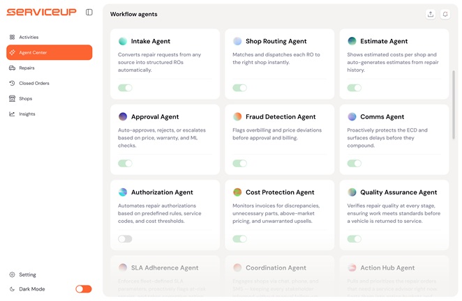 ServiceUp Launches Agentic Platform to Fully Automate Fleet Repair and Maintenance