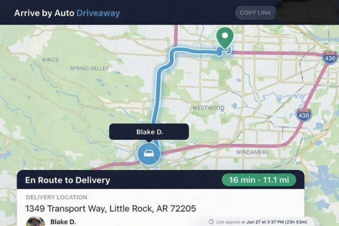 Auto Driveaway Launches Arrive, Providing More Certainty to Vehicle Pick Up and Delivery
